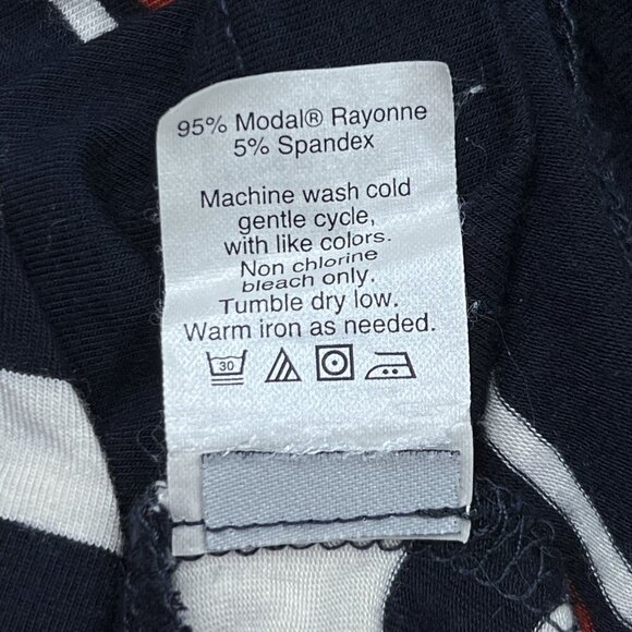 J. Crew Amie Navy Orange White Stripes Classic Summer Maxi Dress Size XXS - Picture 6 of 6